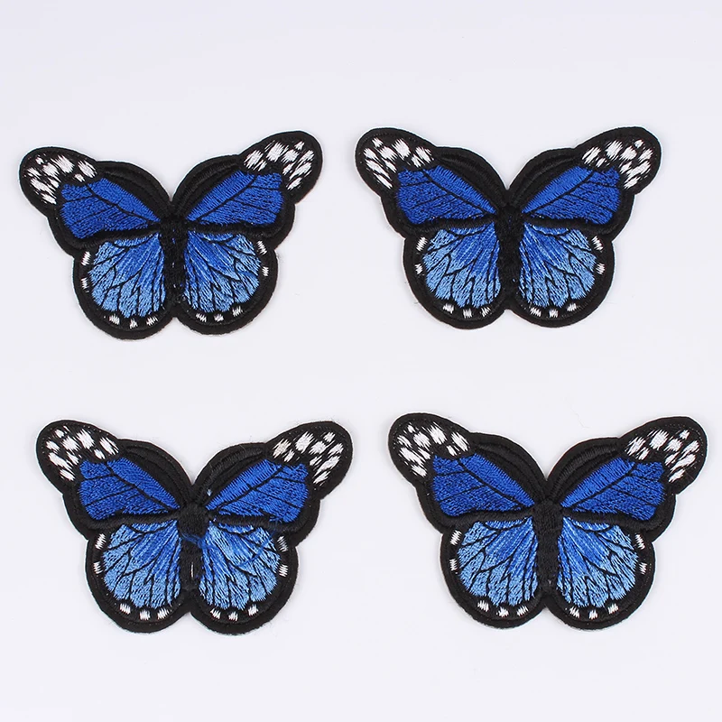 6pcs/lot Cartoon Embroidered Butterfly Patches Iron On Sew On Clothes Appliques for Jeans Backpack Shoes Hats Coats DIY Stickers