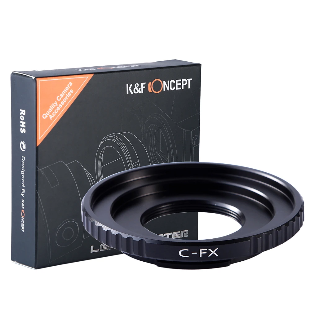 K&F CONCEPT Lens Adapter Ring C Mount Lens to Fujifilm X Mount Camera Adapter X-Pro1 X-E1 X-M1 X-A1 C-FX