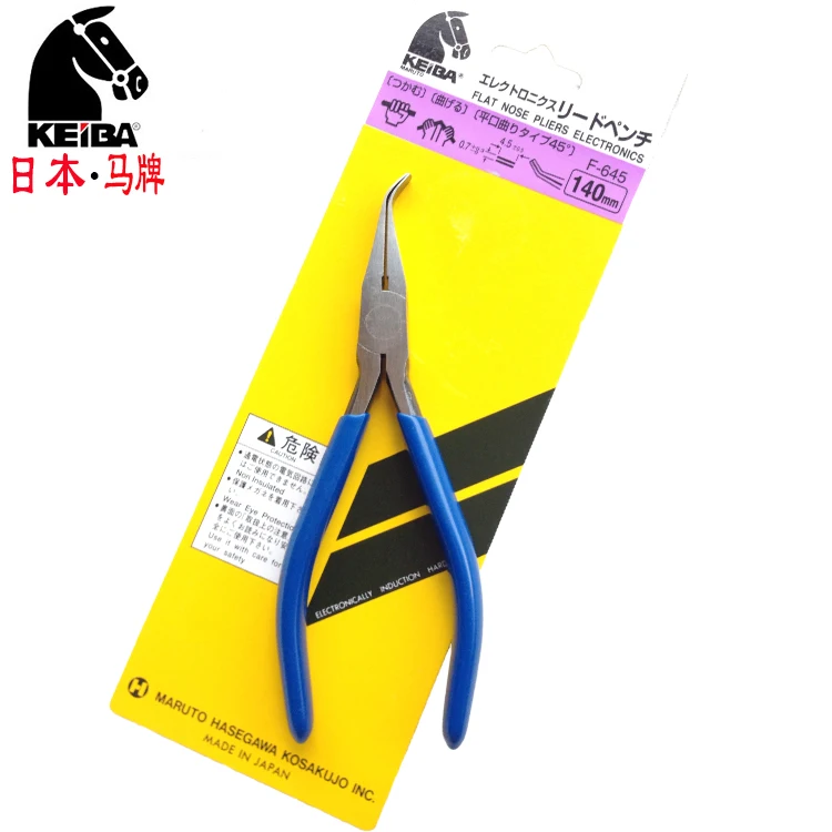 High quality KEIBA long nose pliers F-606 645 675 695 Jewelry roll round clamp electronic precision pliers made in Japan