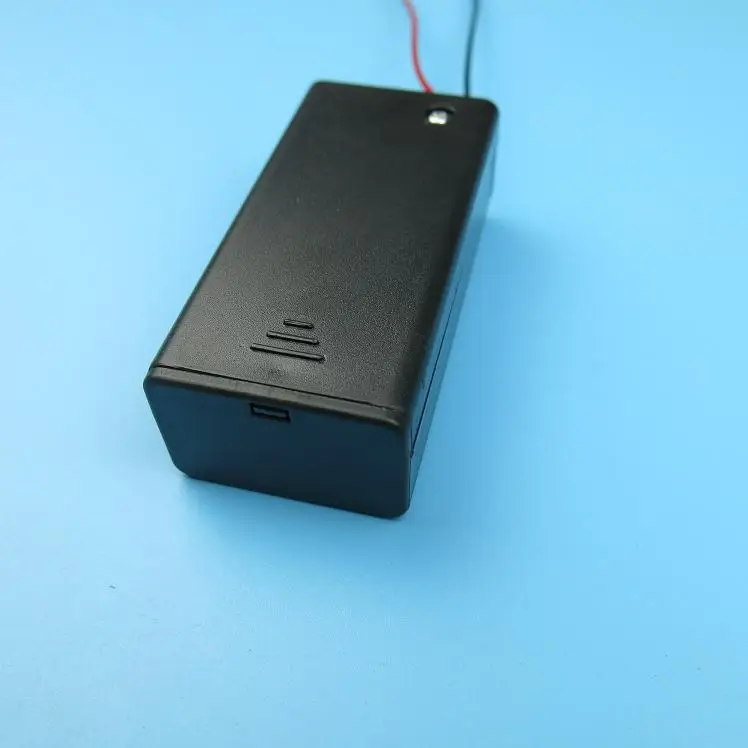 1PCS 9V Battery Case 9V Volt PP3 Battery Holder Box DC Case With Wire Lead ON/OFF Switch Cover
