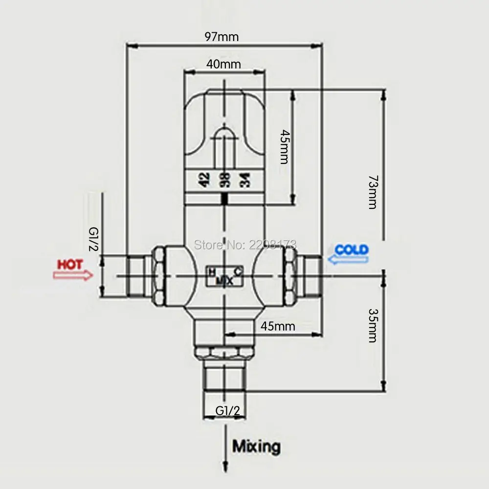 Imagem -06 - Válvula de Mistura Eremostática Válvula Macho de Vias de Latão Sólido com Ips Válvula de Aquecimento Solar para Controle de Temperatura