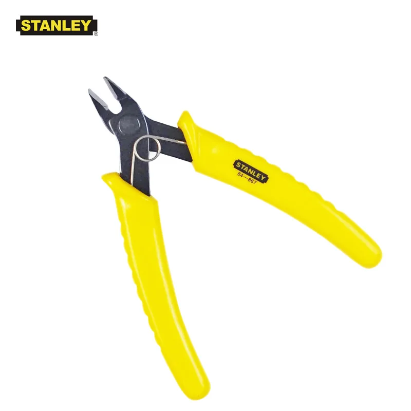 Stanley 1PC mini plastic side trim flush cutting cutter plastic trim diagonal cutting pliers micro electrical soft wire cutters