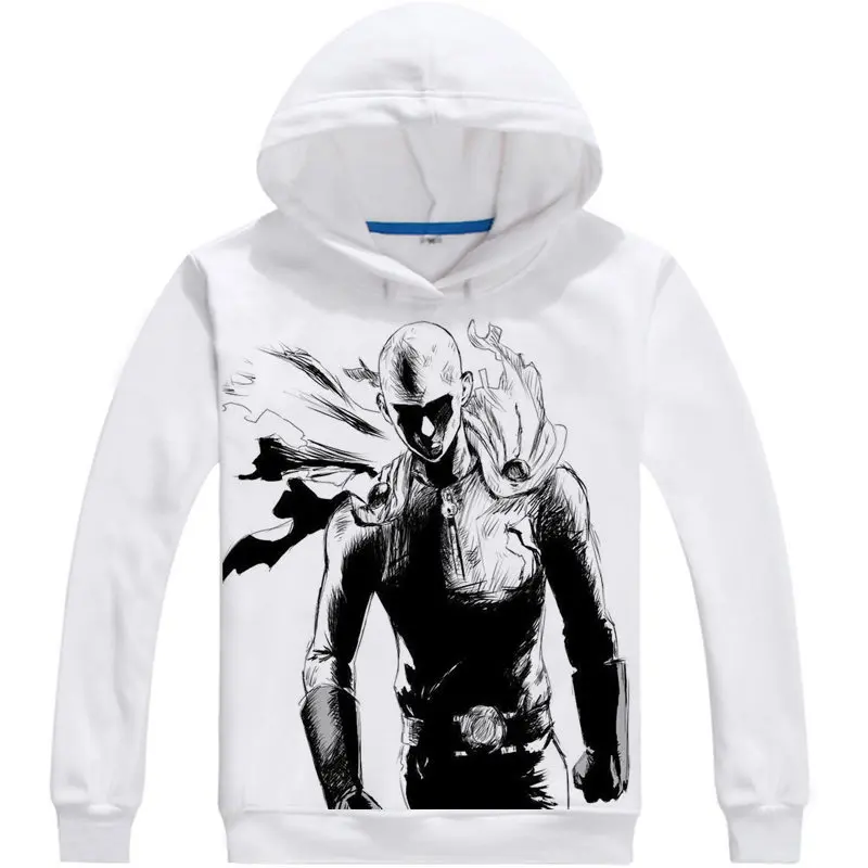 

One-Punch Man Wanpanman Hoodie Anime Saitama Caped Baldy Cosplay white hoodies Cute Sweatshirts Japanese Cartoon Fans