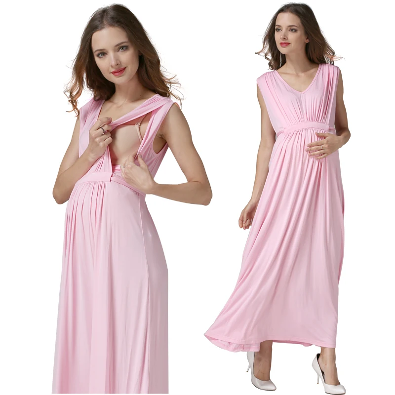 Party Maternity Dresses Sleeveless Breastfeeding Dress Soft Nursing Clothes For Pregnant Women Europe Size Free Shipping