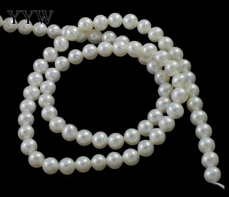 

YYW Grade AAA 5-5.5mm 100% Natural Freshwater Pearl Beads White Pearl Round Loose Beads For DIY Necklace Bracelat Jewelry Making