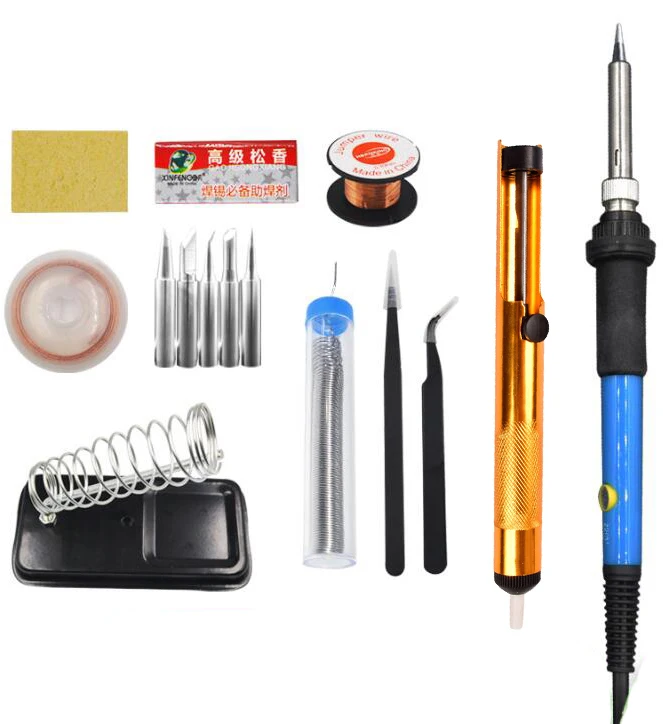 Electric Soldering Irons Welding Soldering Iron Tool With 5pcs Iron Tips Mini Handle Heat Pencil Soldering Iron 60W Tweezers