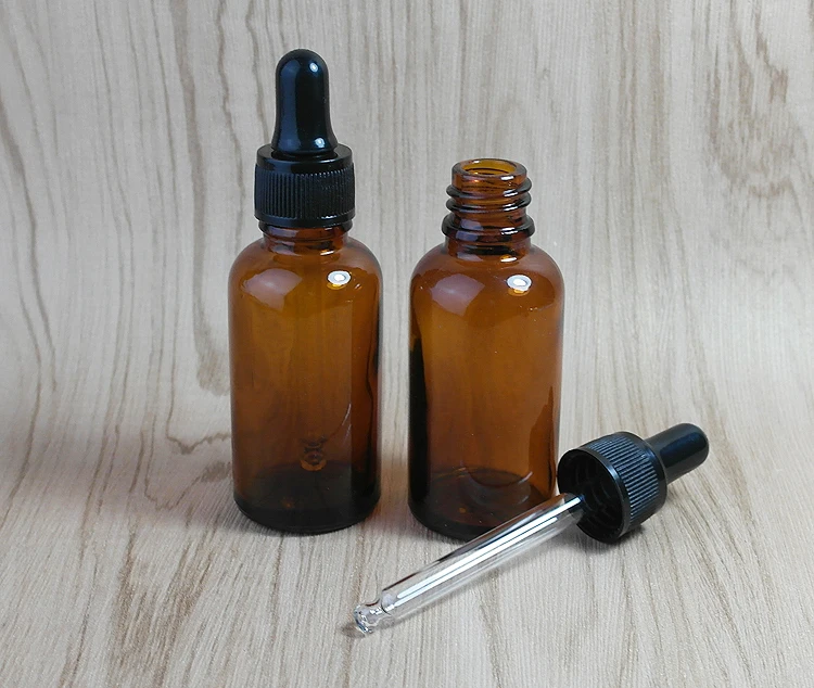 20pcs/lot 30ML amber bottle glass with black pipette dropper, amber glass e liquid container, 30ml dropper bottle