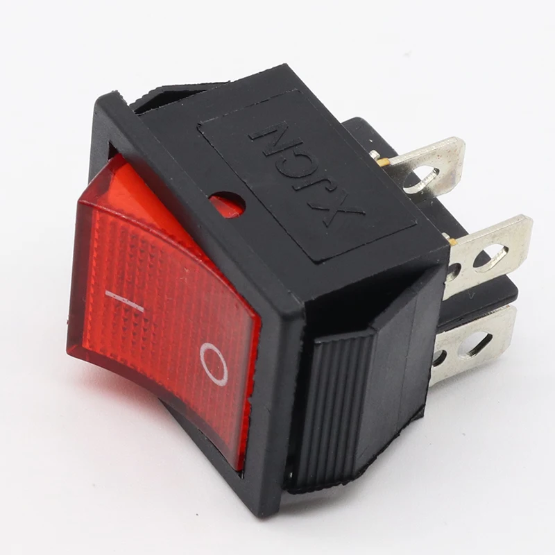 2Pcs/Lot Red 4 Pin Light On/off Boat Button Switch 250V 16A AC AMP 125V/20A