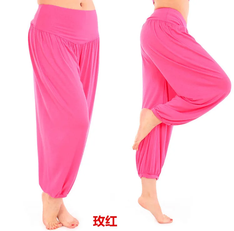 High waist Women Comfy Harem Modal Dancing Loose overall pants Leg taichi hippie Warmer Belly Dance jumpsuit Boho Trousers