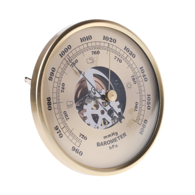 108mm Wall Mounted Barometer Perspective Round Dial Air Weather Station mmHg/hPa