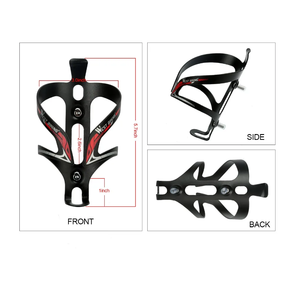 WEST BIKING Bike Ultralight Bicycle Bottle Holder Aluminum Alloy MTB Mountain Road Bike Cycling Fixed Gear Water Bottle Cage