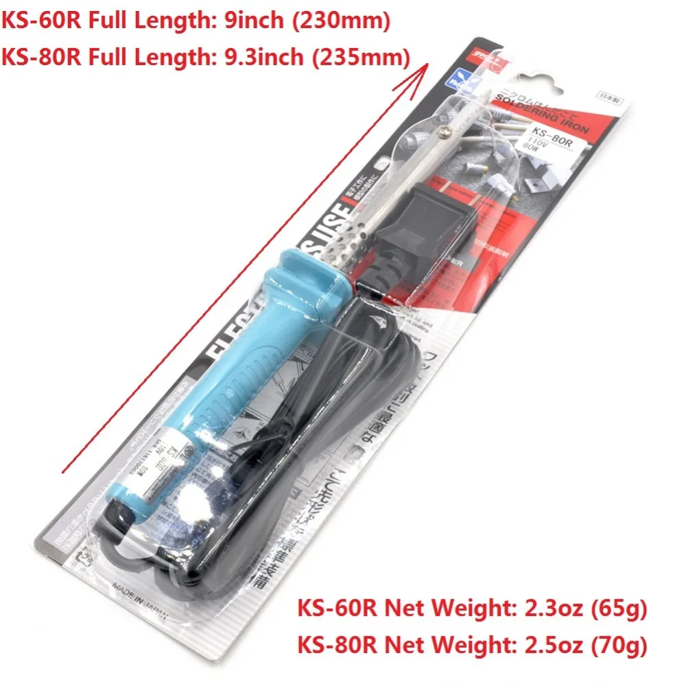 Japan GOOT Electric Soldering Iron KS Series 110V/220V 23W 28W 35W 45W Fast Heating Lightweight Durable Welding Repair Tool