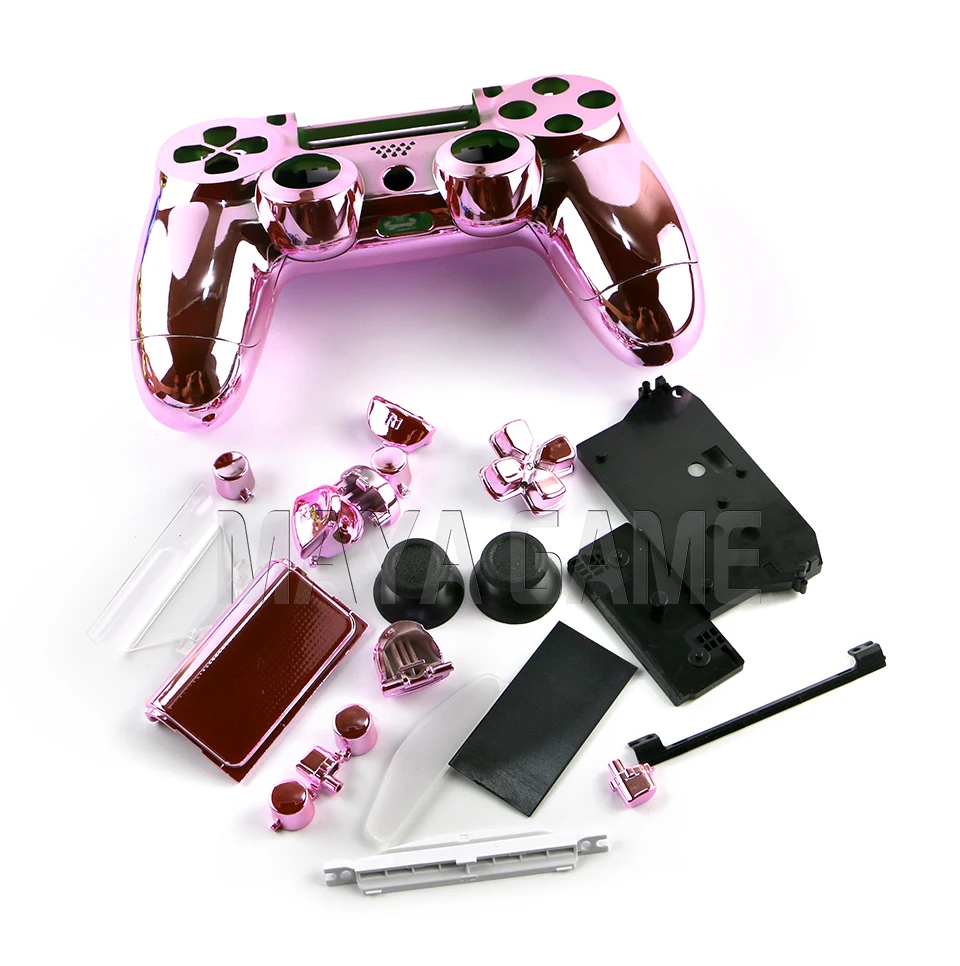 OCGAME 10 مجموعات/وحدة تحكم ملون كروم مقبض شل الإسكان غطاء لسوني بلاي ستيشن 4 ل PS4 تحكم قذيفة