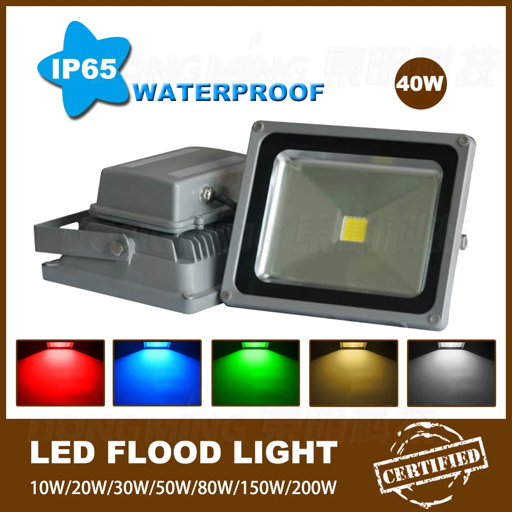 Free Fedex 1pcs 5000LM high lumen 50W LED Flood Light bulb white waterproof IP65 outdoor led spotlight RGB AC85-265V