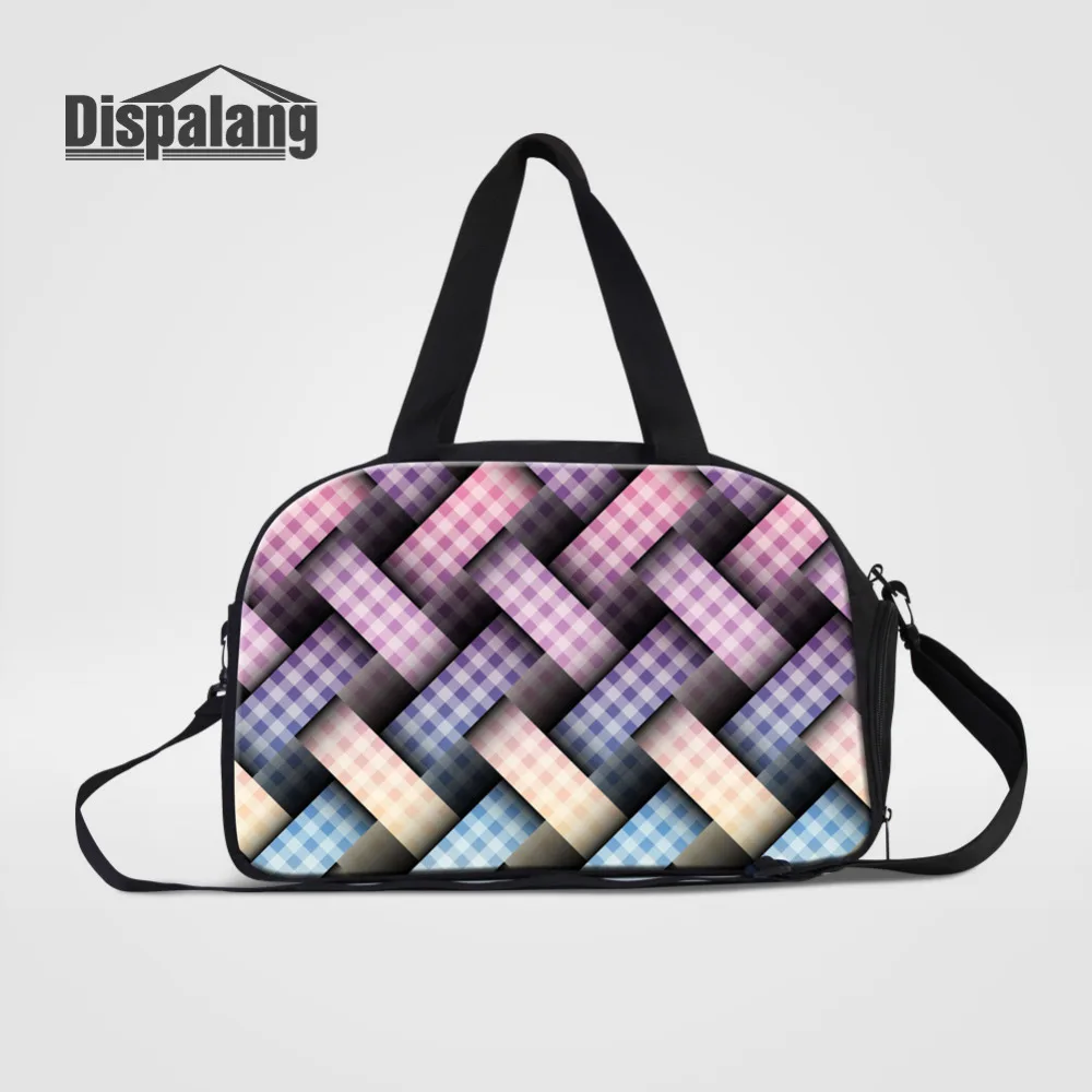 

Dispalang Travel Bag Large Capacity Weave Women Hand Luggage Travel Duffle Bags Canvas Weekend Bags Multifunctional Travel Bags