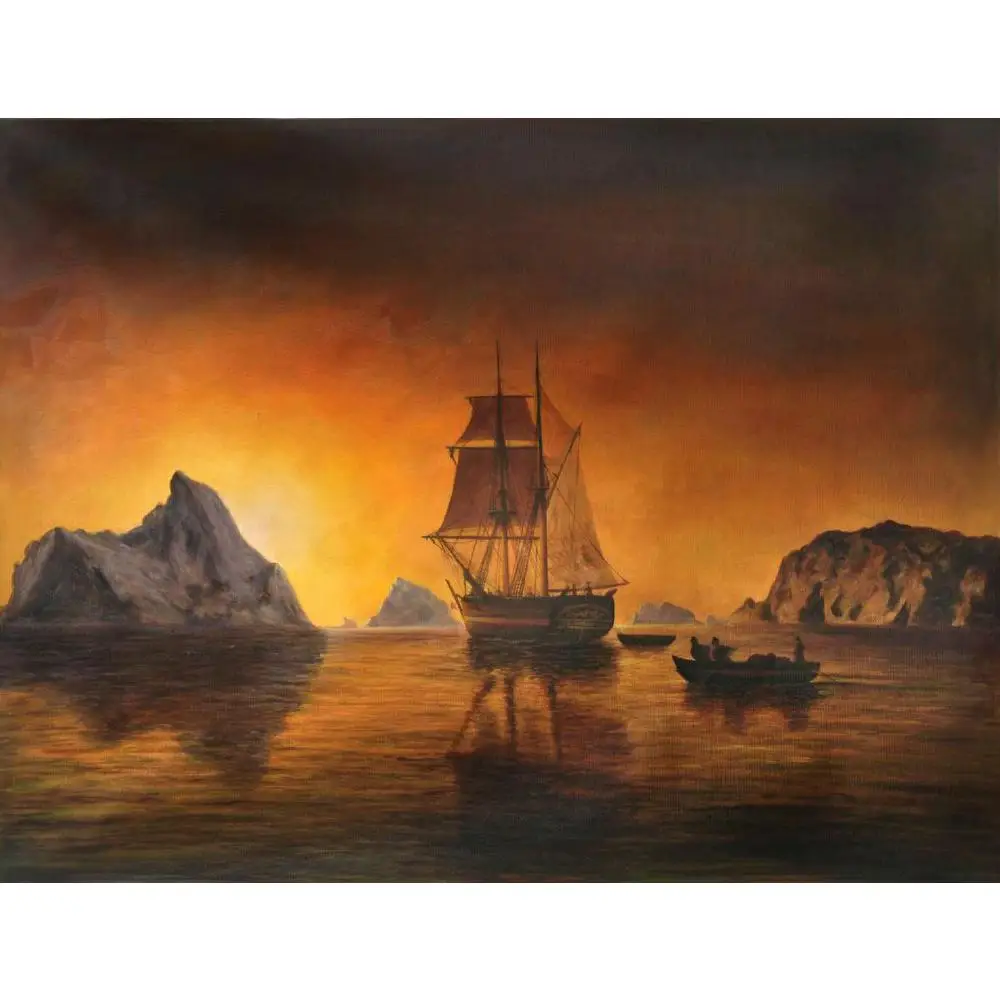 Classic Seascape Canvas Art Arctic Scene William Bradford Painting Reproduction Hand Painted Modern Artwork Living Room Decor