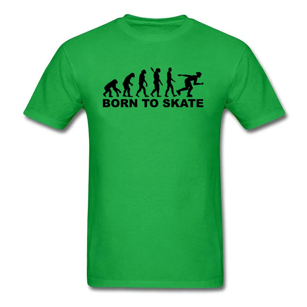 Evolution Inline Skater T Shirt Born To Skate T-shirt Men Grey Tops Oversized Tees Summer Clothing Cotton Fabric Tshirt