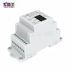 Freies verschiffen S1-DR AC110V-220V DIN schiene 2 Kanal 2CH AC Triac DMX Dimmer Dual channel ausgang Silicon DMX512 LED controller