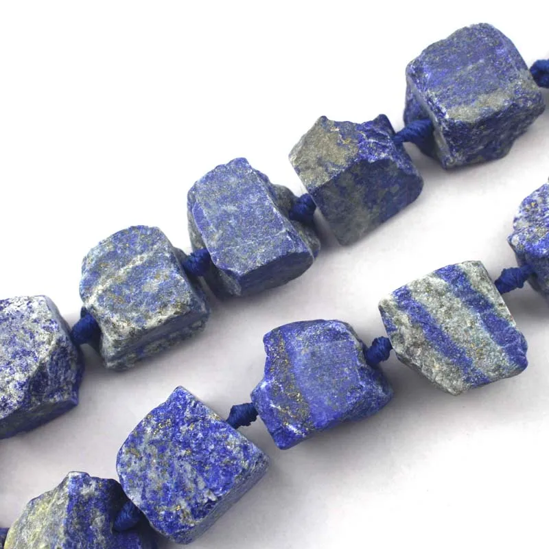 

Freeform Natural Lapis Lazuli Crude Natural Stone Diy Loose Beads For Jewelry Making Strand 15" Wholesale !