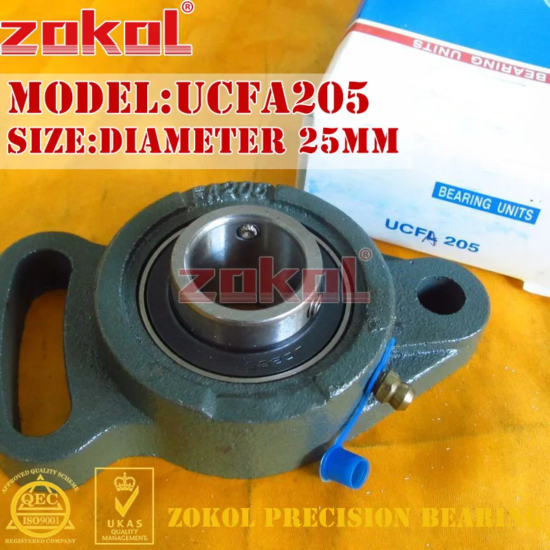 

ZOKOL bearing UCFA205 LA90505 Pillow Block Ball Bearing Units diameter 25mm