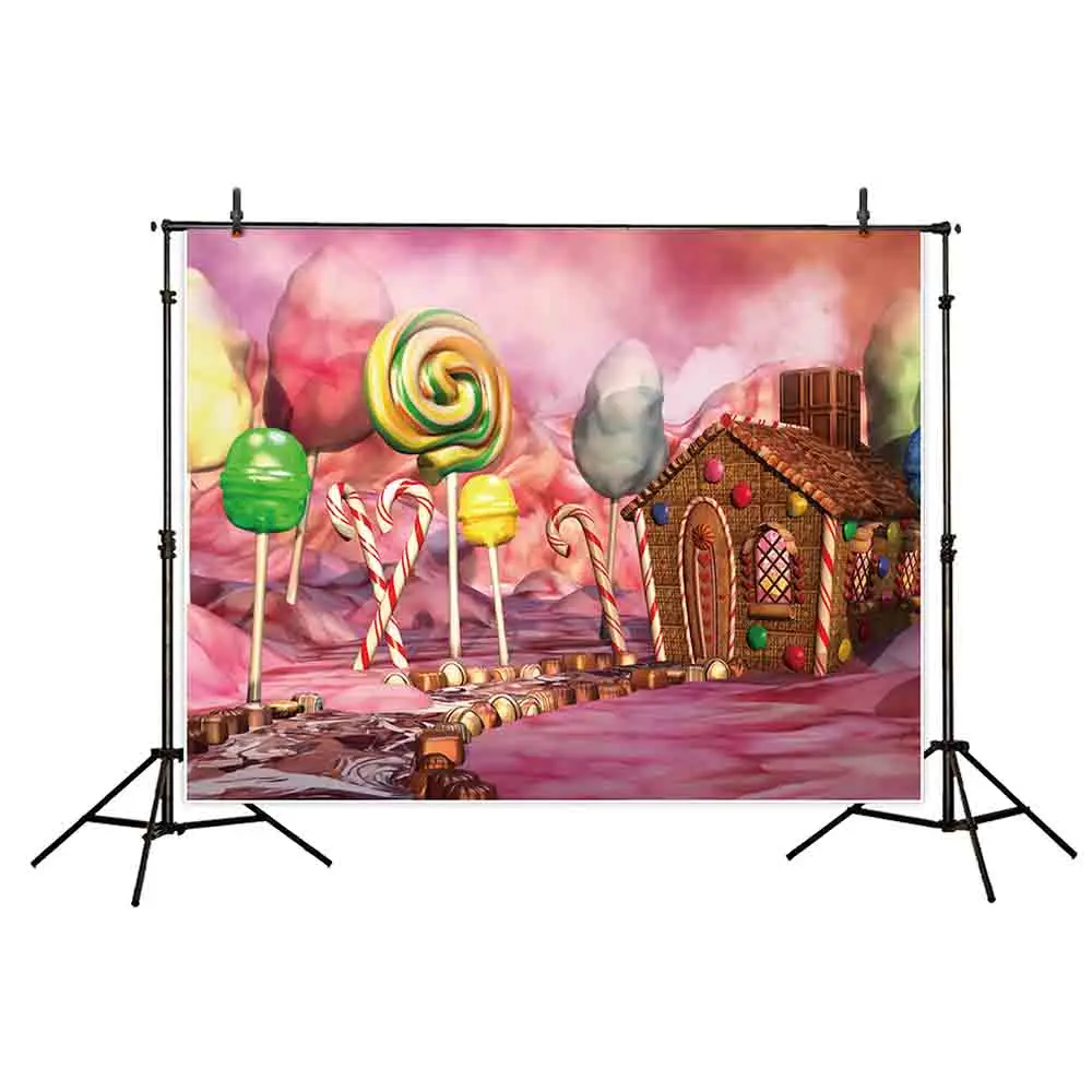 Funnytree photography backdrops Fantasy candy land chocolate gingerbread house party photocall photography studio funds vinyl