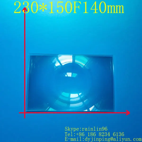 230*150 F140 condenser lens for 8.9 inch diy projector fresnel lens free shipping