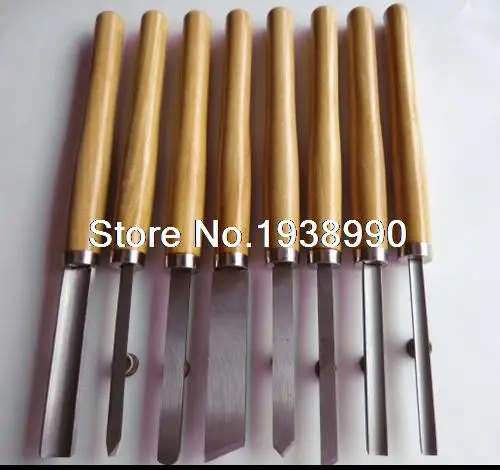 

8 Pieces Wood Handles Lathe Chisels Wood Lathe Tool Set