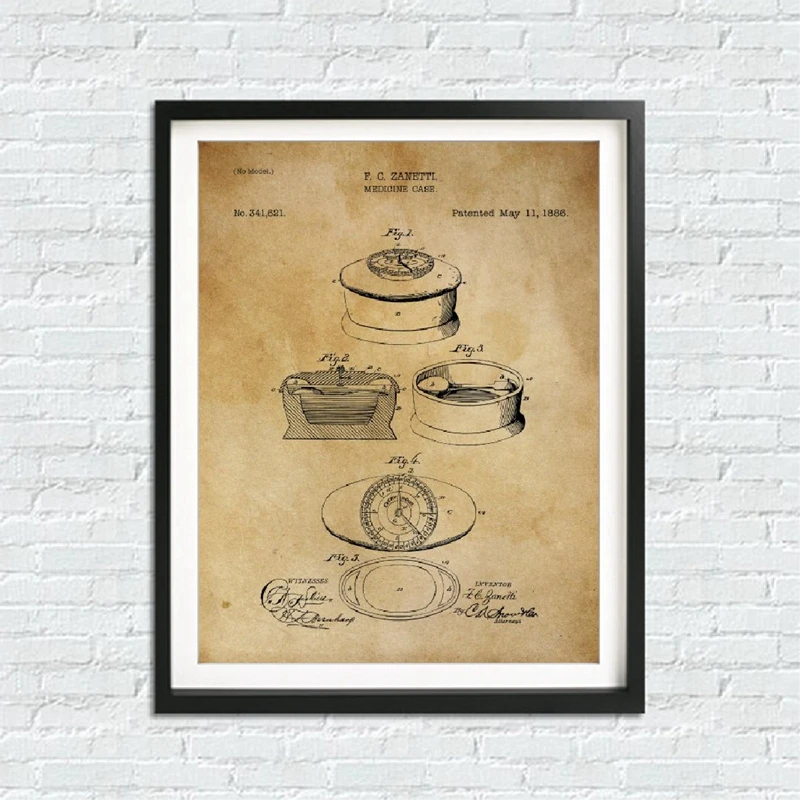 Vintage Medical Equipment Patent Blueprint Posters And Prints Medicine Wall Art Canvas Painting Doctor Gift Clinic Decor