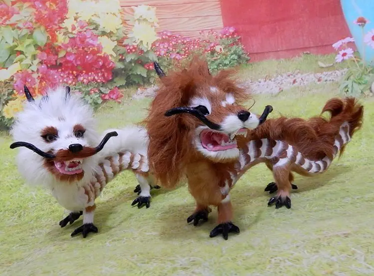 chinese dragon 32x18cm hard model,polyethylene&furs handicraft Figurines&Miniatures home decoration model gift a2887