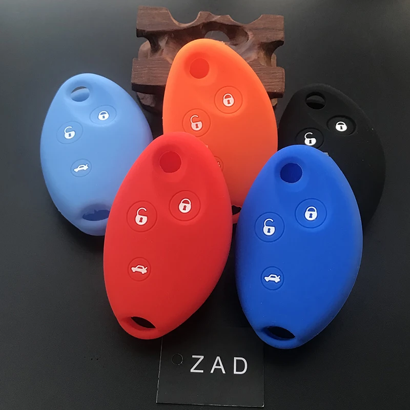 ZAD Silicone rubber car key case cover set holder For Citroen C8 C5 Xsara Picasso Berlingo 3 button floding key case