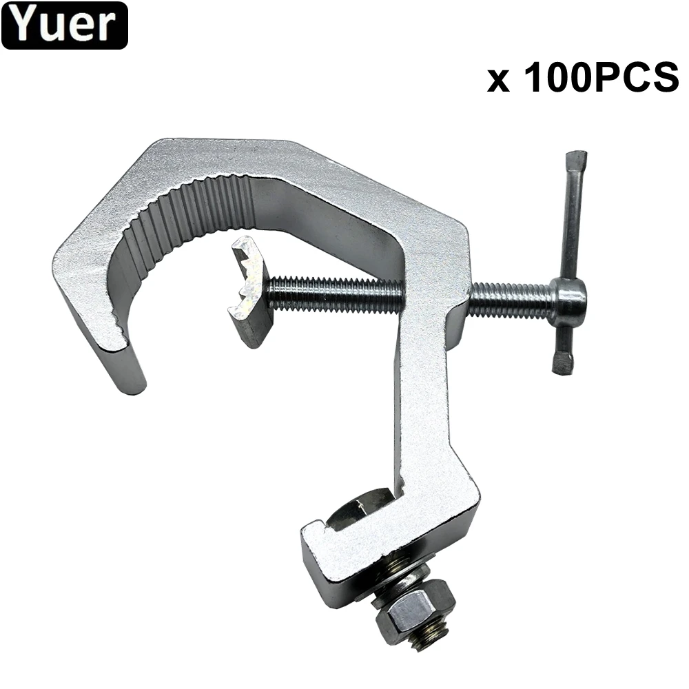 

100Pcs/Lot New Oxidation Aluminum Clamps Fits 150KG 30-60mm Truss Heavy Duty Stage DJ Lighting Hook Style Tubing Trigger Clamp