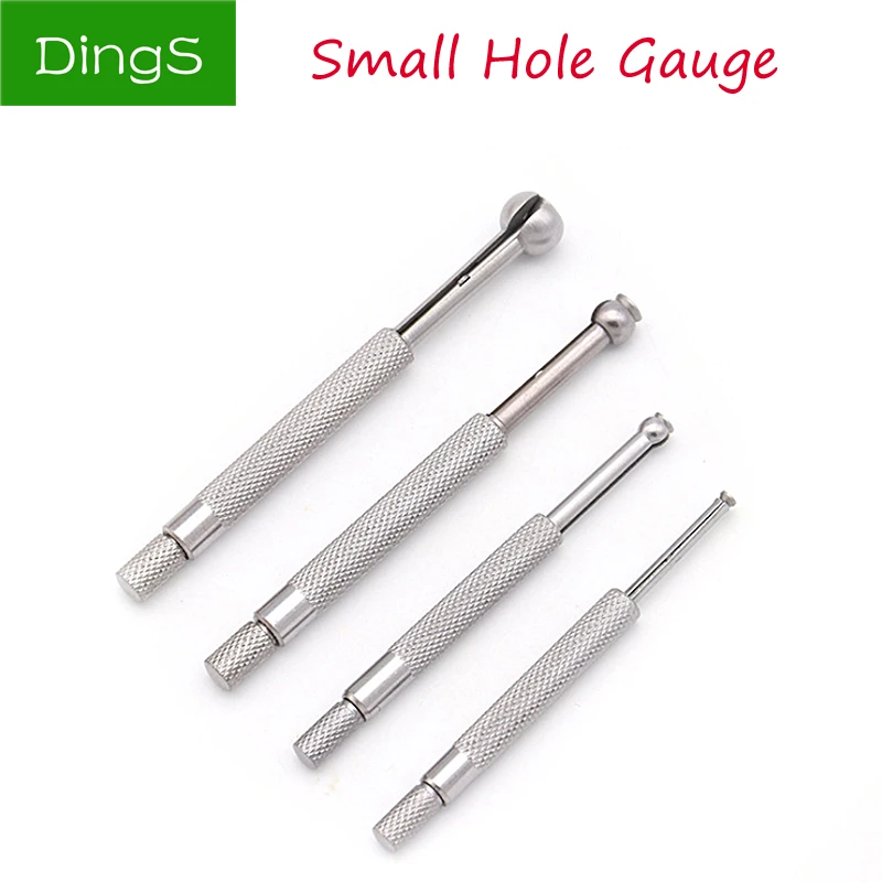 4pcs 3-14mm Small Hole Gauge Adjustable Telescoping Gauges Set Full Ball Type Gauge Bore Precision Gage Measurement Tools