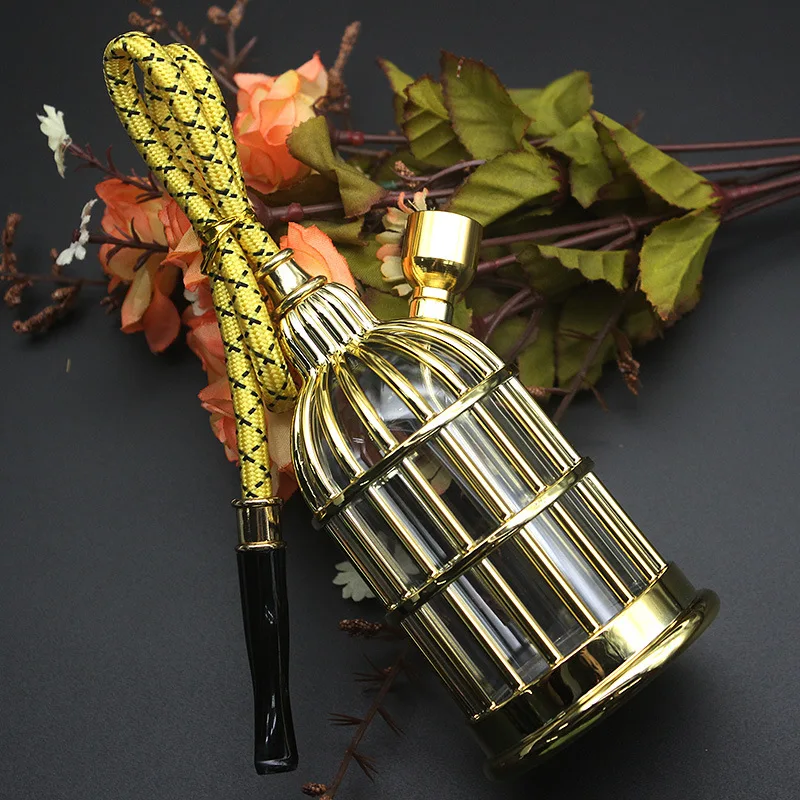 Delicate Beautiful Bird Cage Shape Tobacco Pipes Water Filtration Pipe Hookah Smoking Pipe Shisha Nargile Hookah Superior Gifts