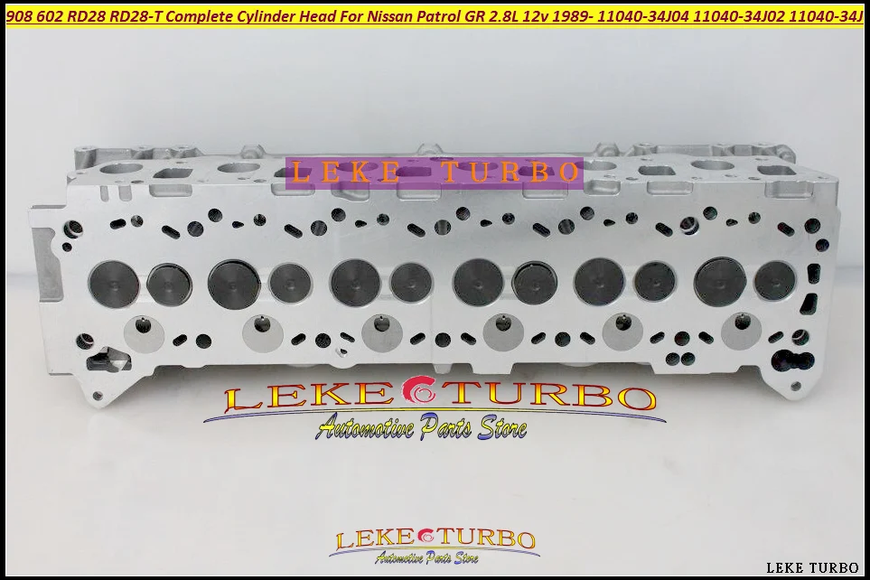 

+gasket +Bolt 908 602 RD28 RD28T Complete Cylinder Head11040-34J01 For Nissan Patrol GR Y60 2.8L Station Wagon W260 11040-34J04
