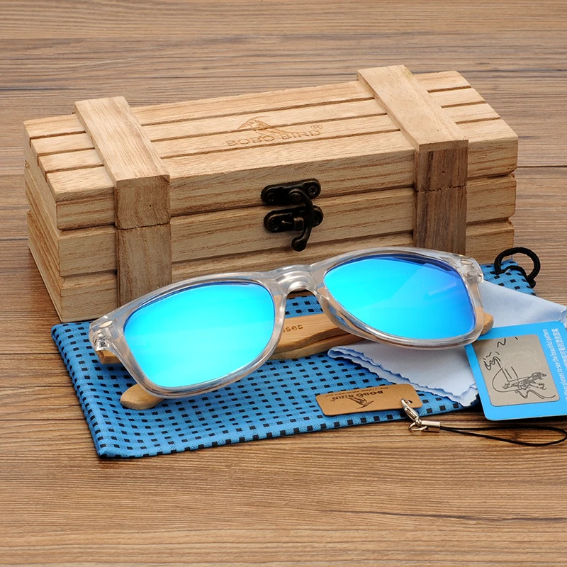 BOBO BIRD Handmade Wood Sun Glasses Retro Polarized Goggles UV400 sunglasses In Gift Box V-CG008