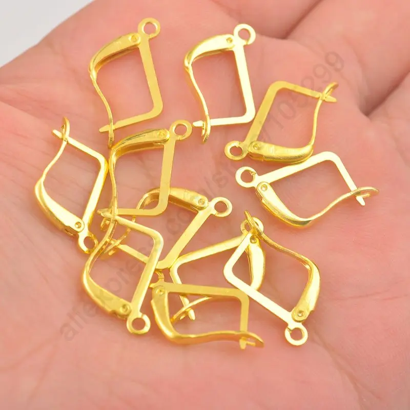 Big Promotion 925 Sterling Silver 200 Pcs Jewelry Accessories DIY Square Earring Hook Fittings Factory Price High Quality