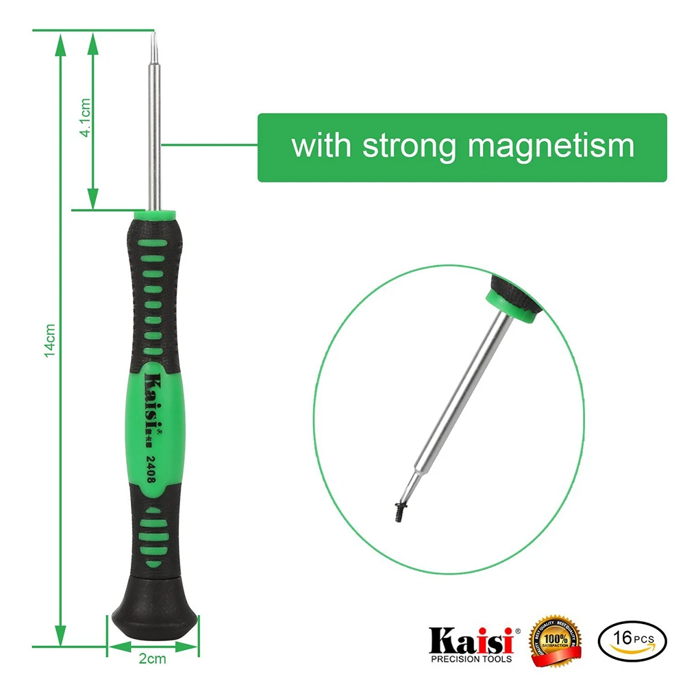 Kaisi Precision 16 in 1 Screwdriver Set Mobile Phone Repair Opening Tools Screwdrivers Set Kit For iPhone  Laptops Cellphone