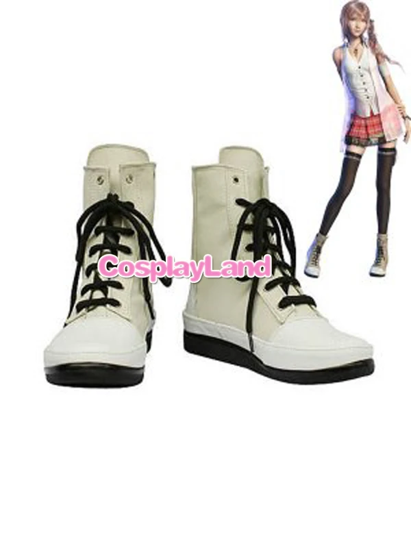 Final Fantasy XIII Serah Farron Cosplay Boots Shoes Game Party Cosplay Boots Custom Made for Adult Women Shoes