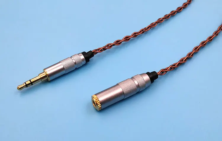 7N Đơn Tinh Thể Đồng Sốt Tai Nghe Chụp Tai Nối Dài Cáp Âm Thanh 3.5Mm Nối Dài Cáp Aux Dòng Máy Tính Âm Thanh Nối Dài Dòng