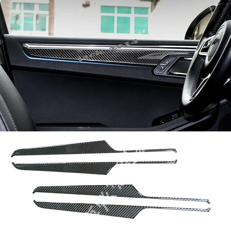 

Real Carbon Fiber Inner door interior Molding Kit For Porsche Macan 2014 2015 2016