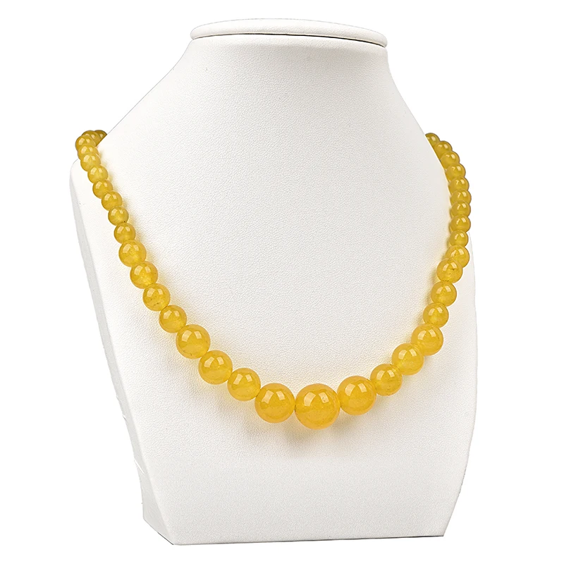 Golden figure and also Feels sunny  add yellow gloss 6 mm-14 mm Topaz Jade  necklace