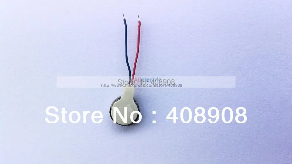 DC motor  with Wire 40pcs/lot   Vibrator Motor 10 mm diameter x  2mm thick Vibration Pager Vibrating micro motor