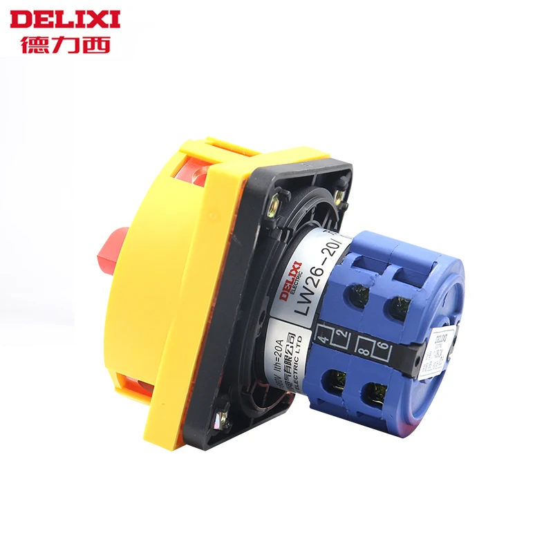 DELIXI LW26GS-20 32 63 /04M2 Padlock Rotary Cam Switch Main switch Emergency Stop LW26GS-32 LW26GS-63