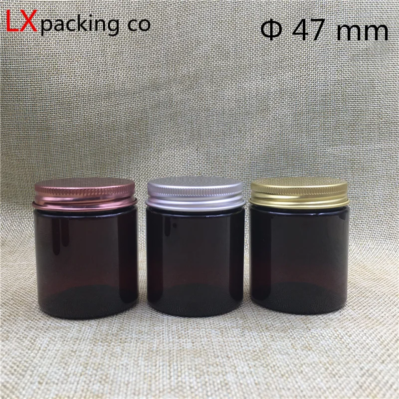 80g/ml Brown red Plastic Tall Jar bottle Wholesale Retail Originales Refillable Empty Cosmetic Cream Emulsion Pomade Containers