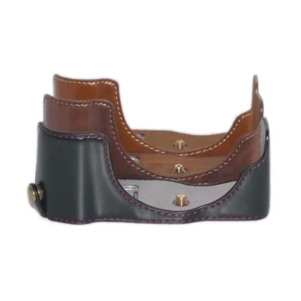 Bolso clásico de cuero PU para cámara, conjunto de media funda para Panasonic Lumix DMC-GX80 GX80 GX85, DMC-GX85