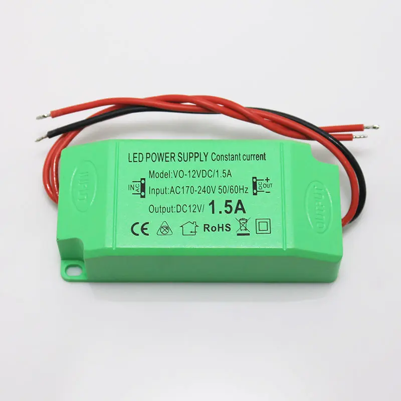 High Quality output DC12V 1.5A 18W Constant Voltage Power Supply LED Driver Adapter Transformer Switch For LED Strip Lights
