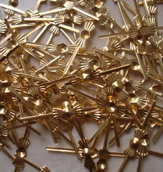 Best Price 100pcs Gold Bowtie Pins Connectors Crystal Prisms Of Chandelier Lamp Parts Metal Hooks Accessories for Glass Pendants