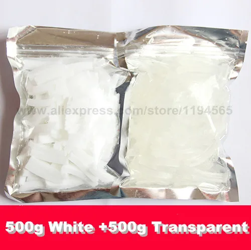 2Bags 1KG Handmade Soap Base 500g White +500g Transparent Soap Base Soap Raw Material Natural