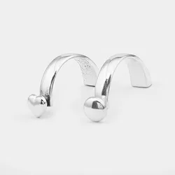 3PCS Antique Silver Half Cuff Bracelet Clasp Heart Hook Clasp For 10*5mm Leather Cord DIY Bracelet Jewelry Making Findings