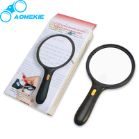 1.8X/5X Magnifier with 3 LED Large 5.5 inch Lens Handheld Magnifying Glass for Newspaper Map Book Reading Old People Visual Aid